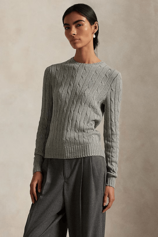 Cable-Knit Cotton-Cashmere Crewneck Jumper